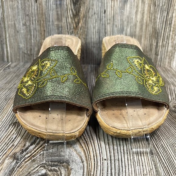 Fly Flot Italian Comfort Women’s Slip on Sandals wedge slide - Picture 2 of 8